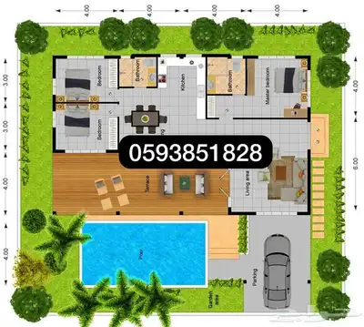 تصميم شاليهات واستراحات كروكي ومخططات اوتوكاد 3