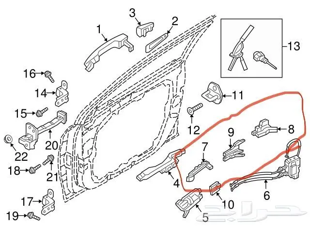 للبيع مثبت مسكة الباب و القفل سوناتا 0