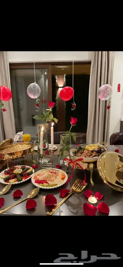 عشاء رومانسي لشخصين (عرسان -ذكرى زواج ) 7