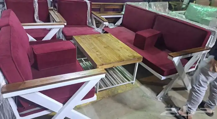 جلسات خارجية خشب وحديد 3