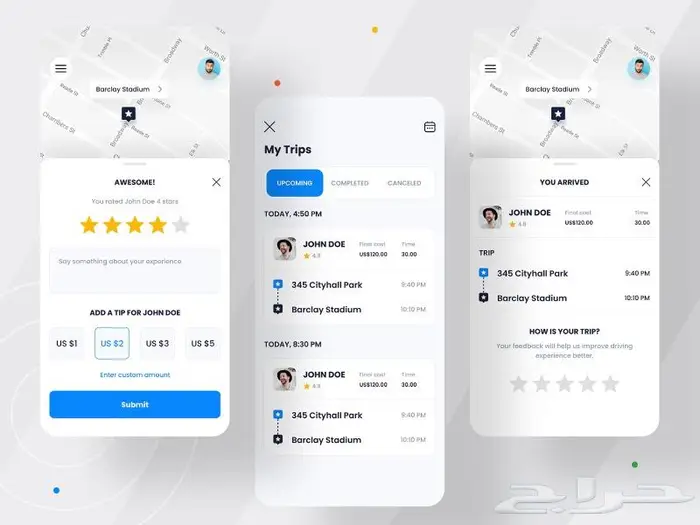 تصميم وبرمجة تطبيق اوبر توصيل الركاب 1