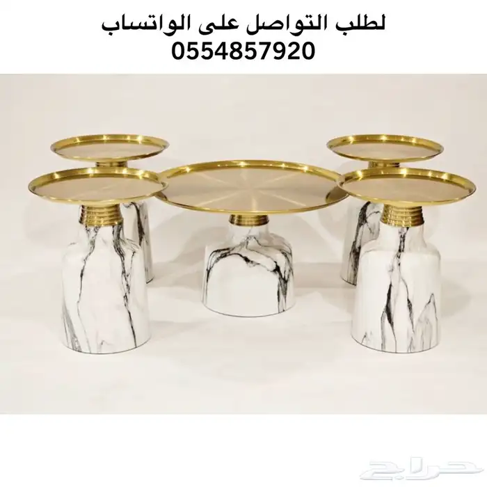 طاولات تقديم للقهوة و الشاي رخام و زجاج فخمة 15