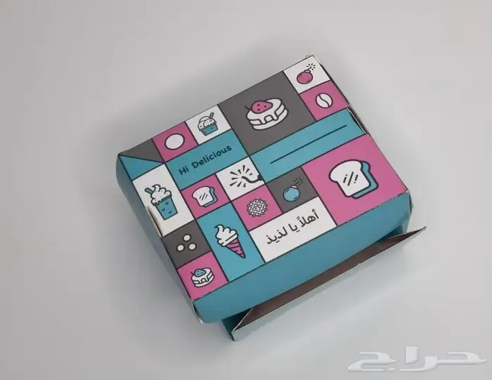 علب برجر شاورما كنافة شحن علب ورقيه كرتونيه كاسات ورقيه 10