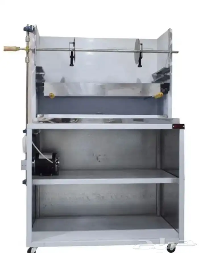 يوجد لدينه  مكينة شورما فحم ستانلس ستيل وشوية دجاج 1