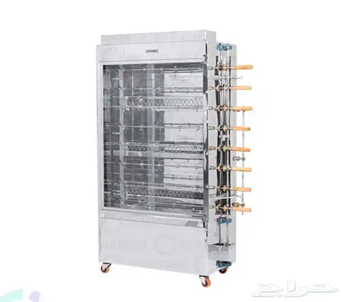 يوجد لدينه  مكينة شورما فحم ستانلس ستيل وشوية دجاج 7