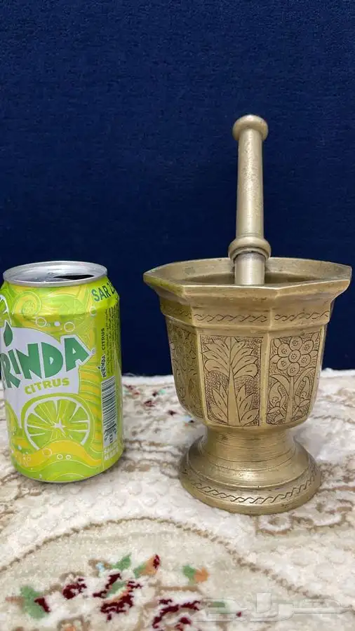 نجر مضلع قديم منقوش حجم صغير من النوادر 2