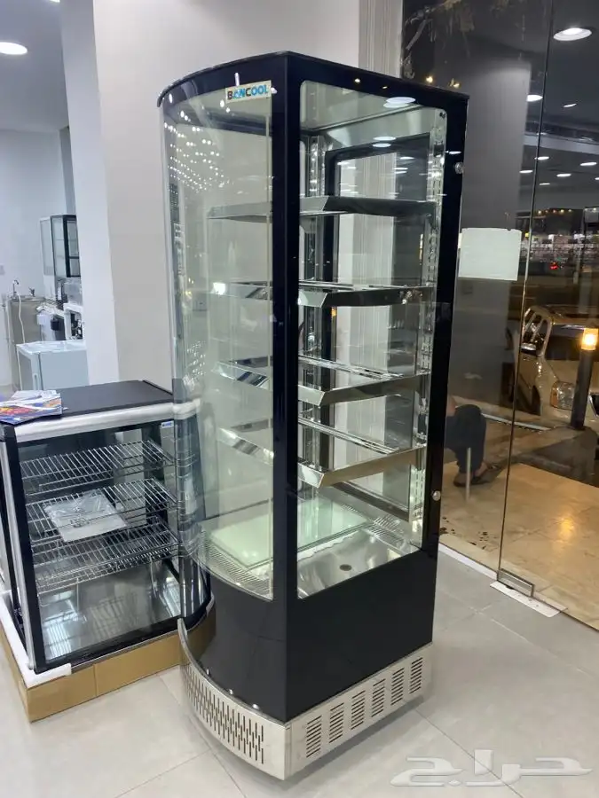 ثلاجة BANCOOL عرض حلويات 4 جوانب زجاج استيل 3