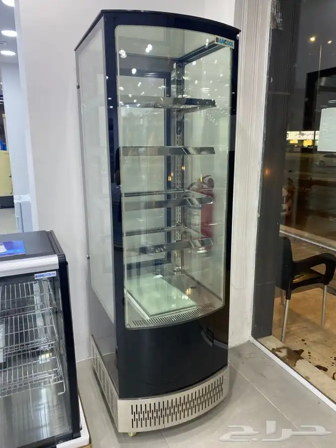 ثلاجة BANCOOL عرض حلويات 4 جوانب زجاج استيل 0