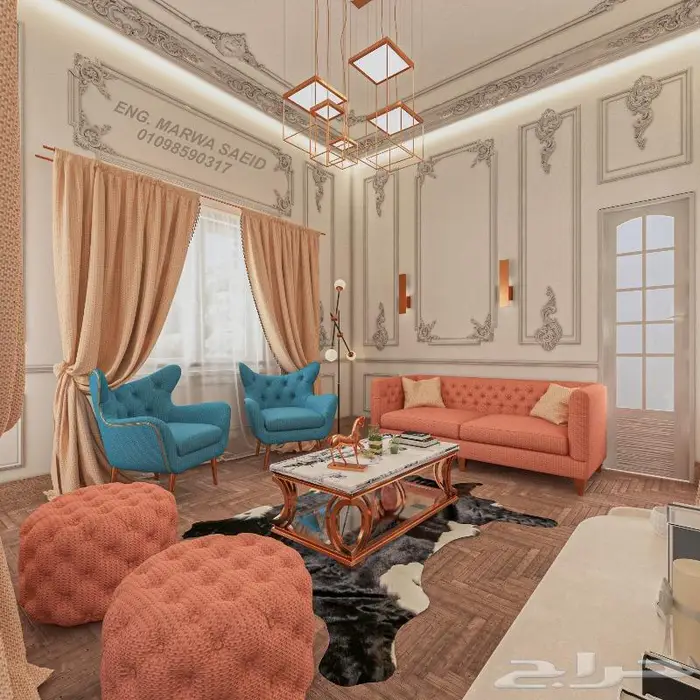 تصميم ديكور نيو كلاسيك 2