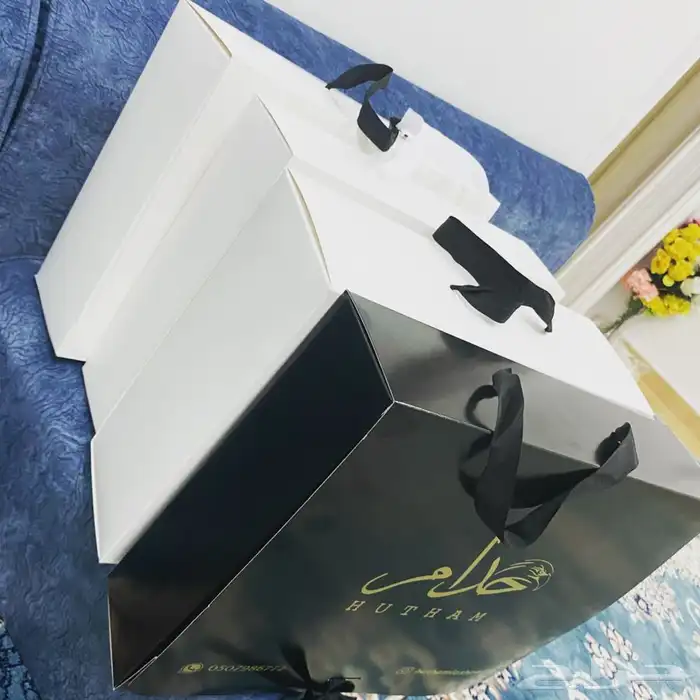 بوكسات عبايات أكياس عبايات ليبل قماش لوقو جلد ورق تغليف كرت 82