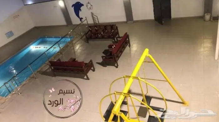 للايجار استراحة نسيم الورد قسمين مسحبين متوفره في العيد 14