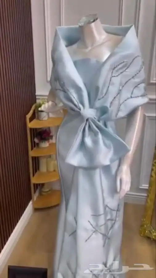 فستان سهرة انيقة فساتين زواج فخمة ساتان ملكي ملابس نسائية 3