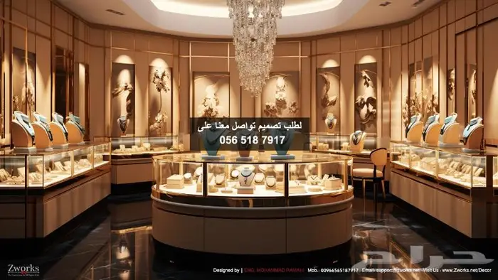 تصميم ديكور محل مجوهرات 0