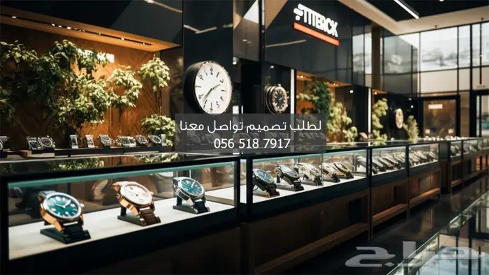 تصميم ديكور محل ساعات 1