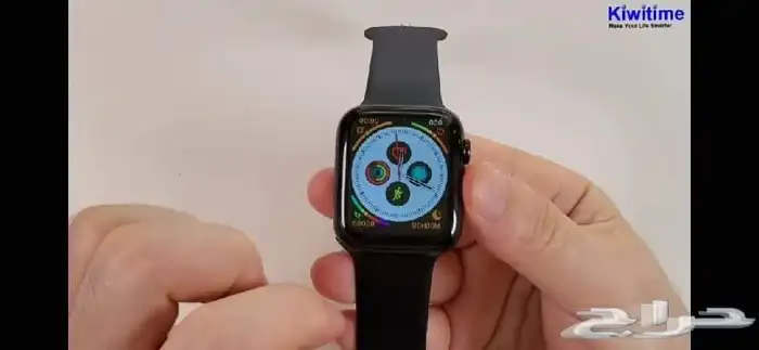 ساعه شبيه ابل اصدار 6 لون اسود او ازرق شامل التوصيل 130 4