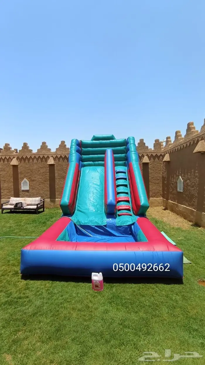ملعب صابوني نطيطات زحاليق مائيه 0