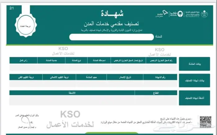 مؤسسة متخصصة بخدمات تصنيف المقاولين 0