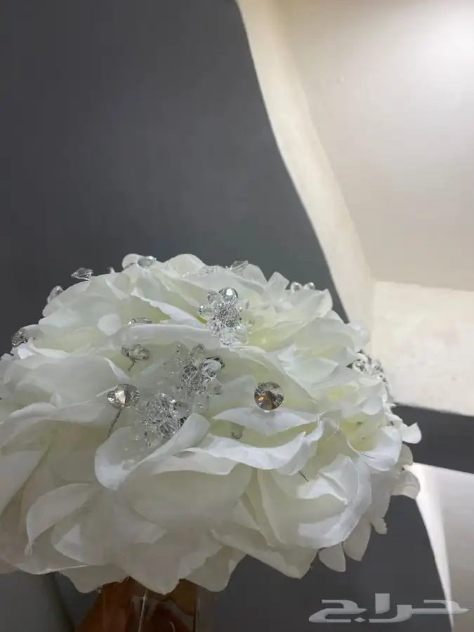 فستان عرس زواج ومسكه للبيع 2