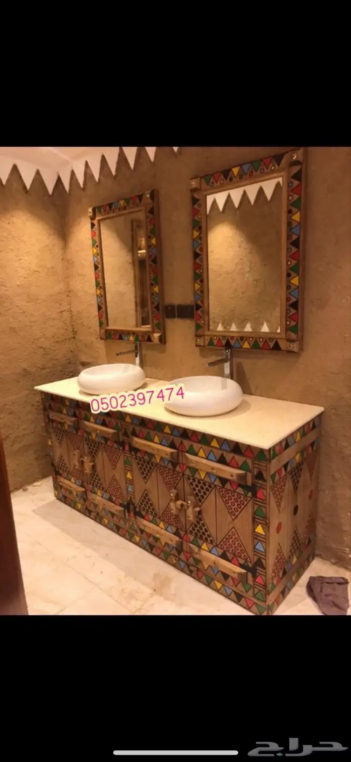 مغاسل خشب تراثية 0