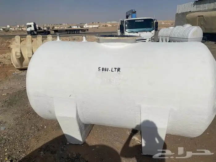 خزان 5000الف التر فيبر المريكي افقي يصلح تحت الرض وفوق الرض 0