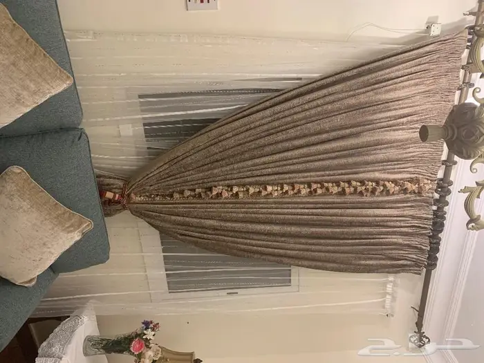 طقم كنب أمريكي من مفروشات المنزل Habitat 6 اشخاص مع الستائر 1