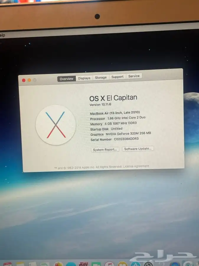 للبيع لابتوب MacBook Air 1