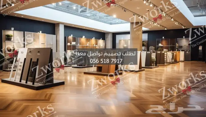 تصميم ديكور معرض سيراميك 0