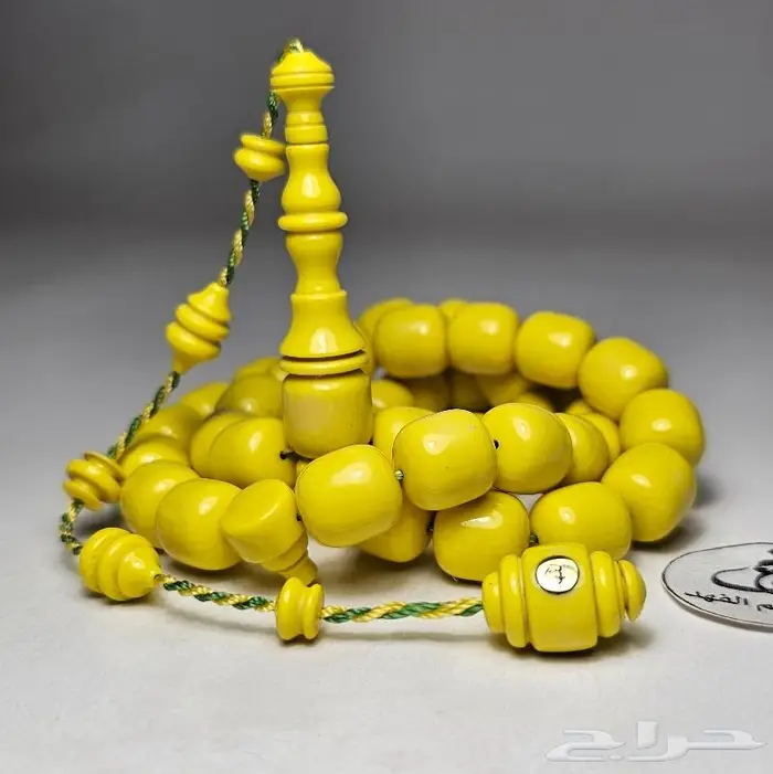 مسباح قلاليث صب قديم اصلي لون بطاطسي سبحة فخمه 7