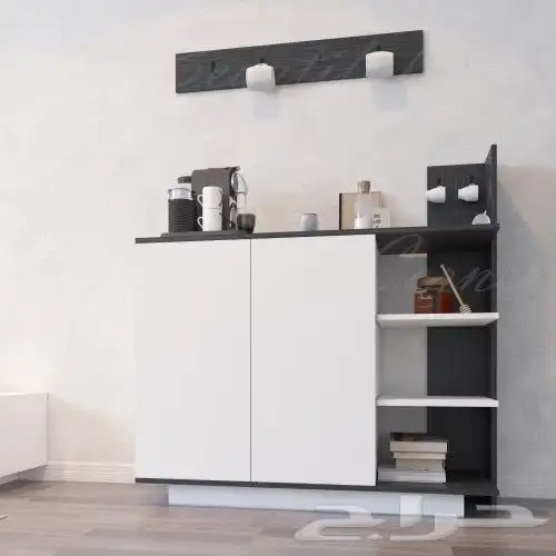 ركن قهوة panels للونين ابيض مع بني او رمادي 2