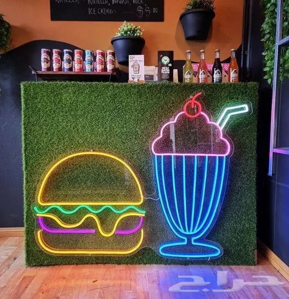 نيون تصميم وتنفيذ لوحة نيون داخلية و خارجية 2