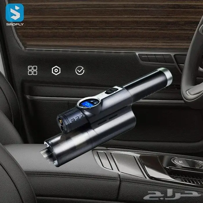 منفاخ كفرات مع مكنسة سيارات محمولة 7