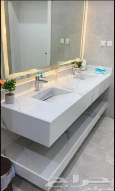 مغاسل رخام صناعي و كاونترات و اسطح مطابخ رخام صناعي و طبيعي 2