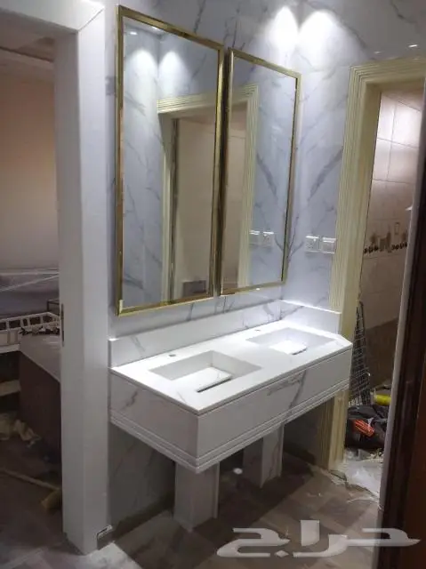 مغاسل رخام صناعي و كاونترات و اسطح مطابخ رخام صناعي و طبيعي 5