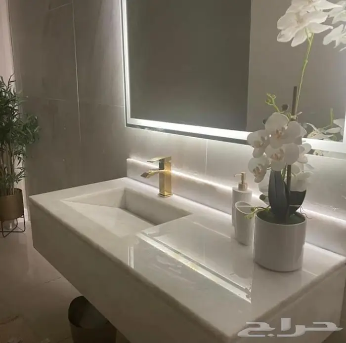 مغاسل رخام صناعي و كاونترات و اسطح مطابخ رخام صناعي و طبيعي 6