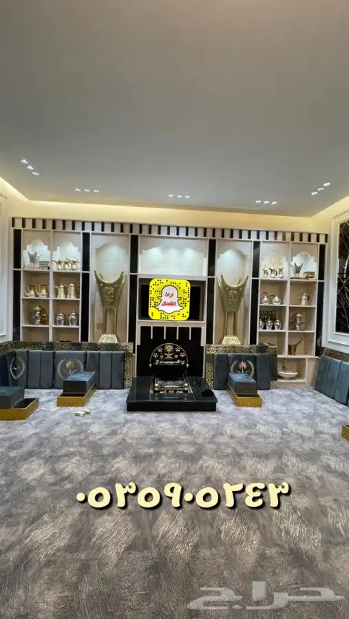 بيت شعر - قرميد - مجلس عربي - فرش موكيت - مشب نار 20