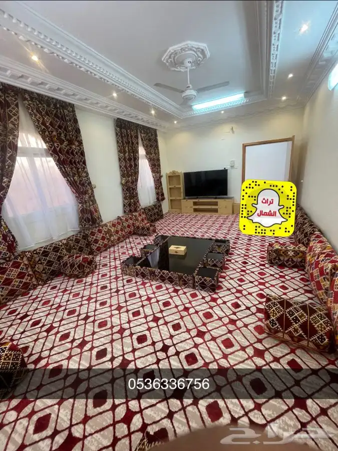 بيت شعر - قرميد - مجلس عربي - فرش موكيت - مشب نار 30