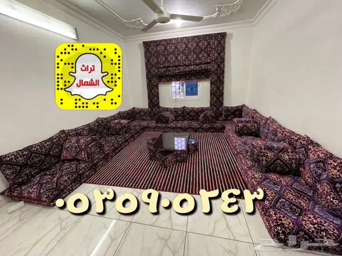 بيت شعر - قرميد - مجلس عربي - فرش موكيت - مشب نار 21