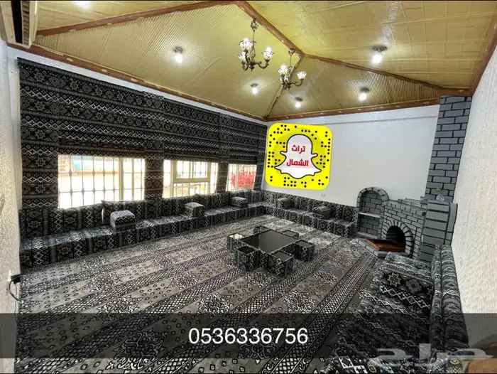 بيت شعر - قرميد - مجلس عربي - فرش موكيت - مشب نار 38