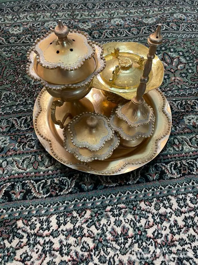طقم نحاسي صناعه سوريه 0