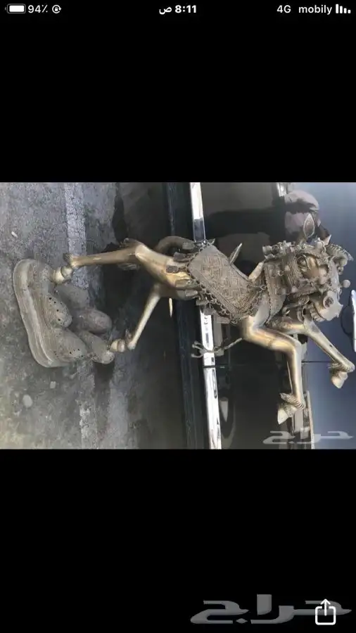 حصان تراثي قديم نحاس أنتيكة 1