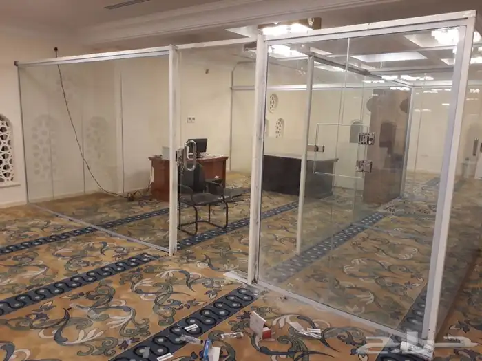 زجاج قواطع ومكاتب وتقسيم زجاج سكريت وقواطع المساجد 29