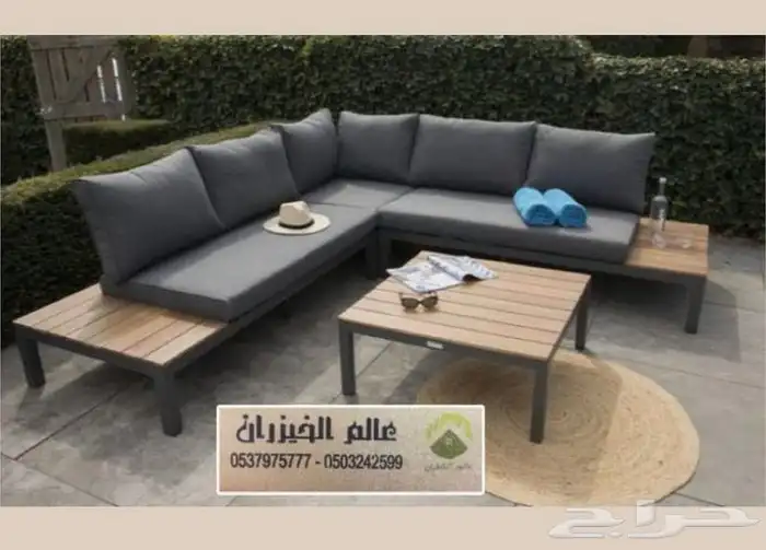جلسات كراسي شعبيه مودرن خشب خيزران طاولات مضلات خشبيه 1