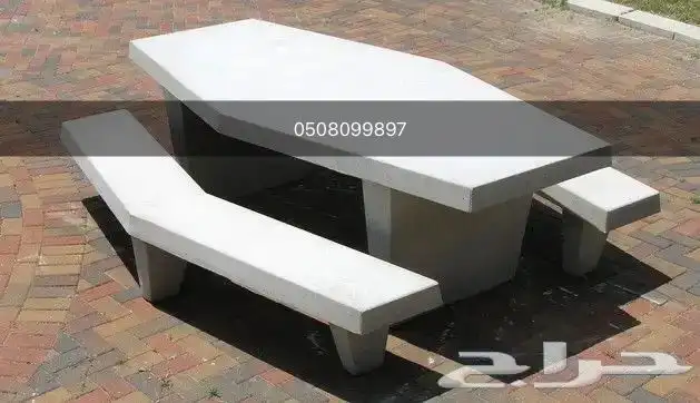 سلات نفايات كراسي خرسانية احواض زرع مصدات جلسات خرسانية بتر 15