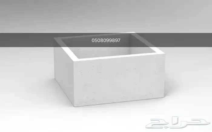 سلات نفايات كراسي خرسانية احواض زرع مصدات جلسات خرسانية بتر 7