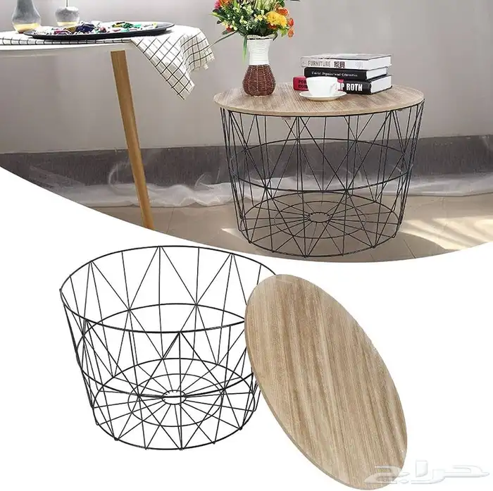 طقم طاولتين جانبية أوخدمة ( جديدة) 2