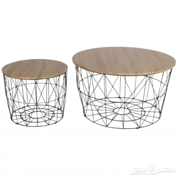 طقم طاولتين جانبية أوخدمة ( جديدة) 1