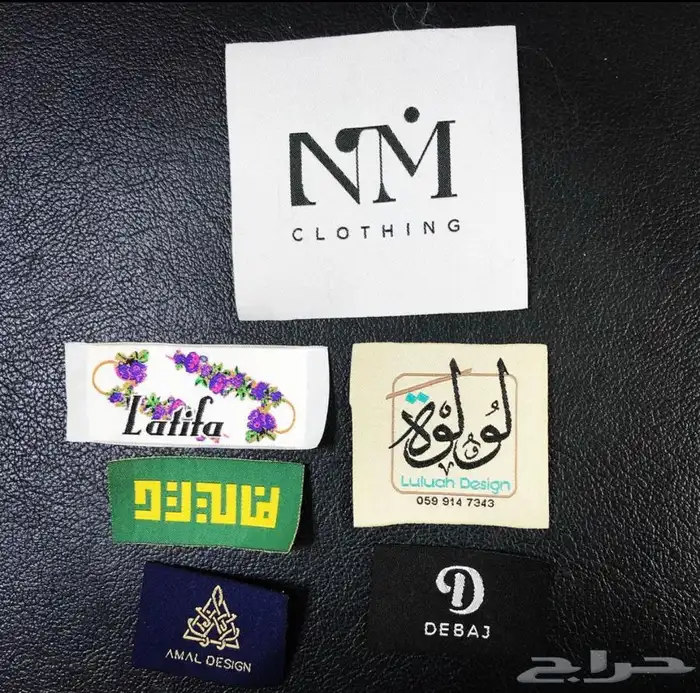 مطابع   تاقات   ليبل   قماش   جلد   ربل 5