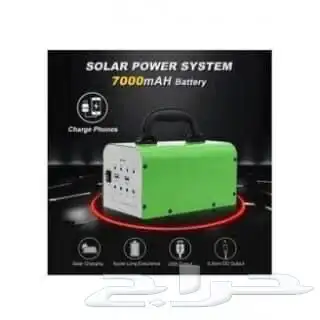 جهاز منظومة طاقه شمسية مع 4 لمبات وشواحن جوال 6