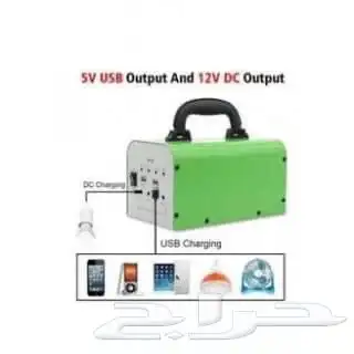 جهاز منظومة طاقه شمسية مع 4 لمبات وشواحن جوال 1