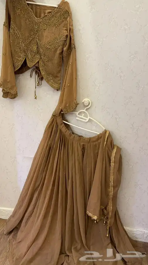 لبس هندي نسائي ملابس غمرة فساتين جلوة شرارة ازياء عروس فخمة 0